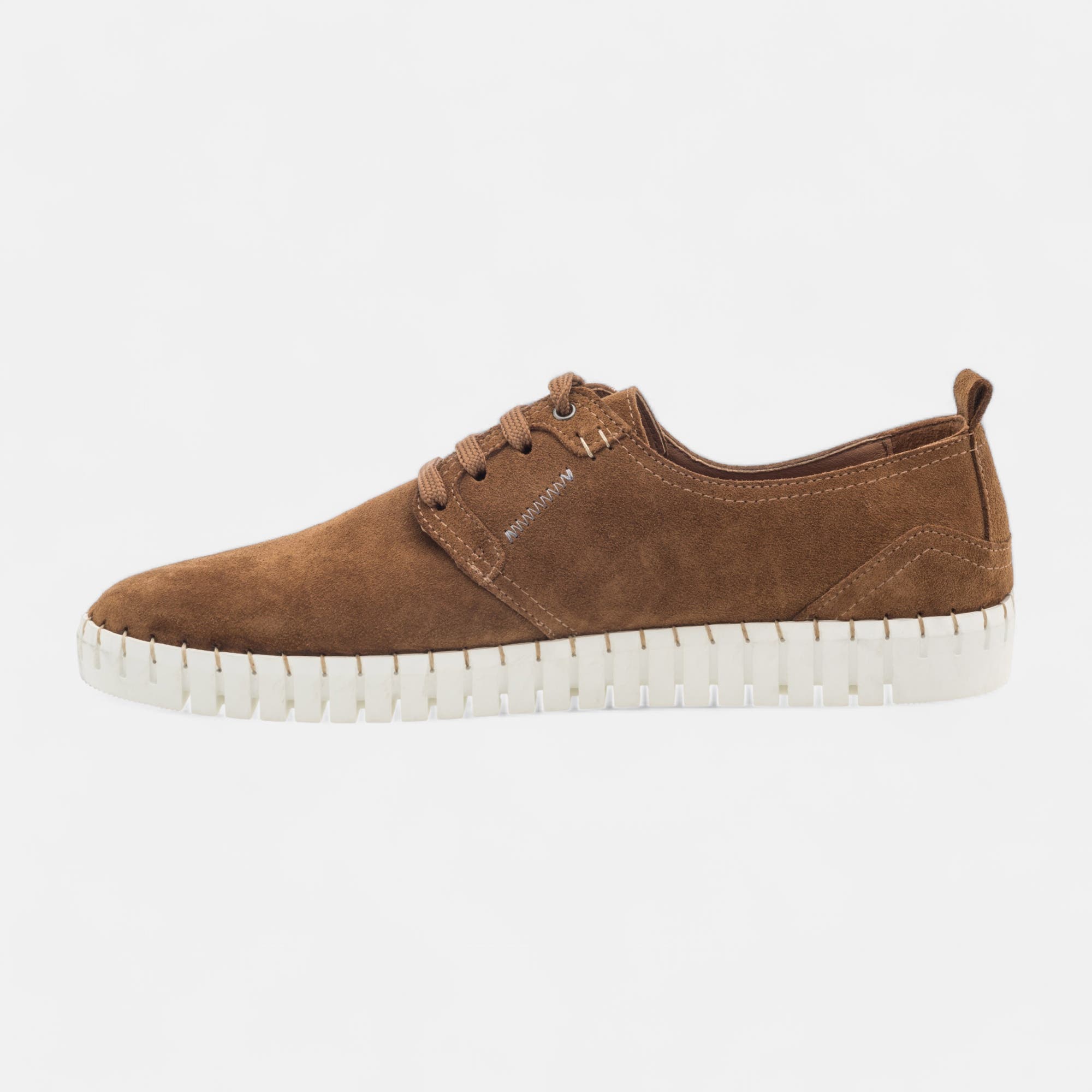 Derbies Homme en cuir cognac