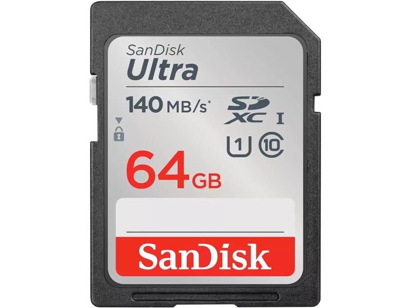 SanDisk SDXC-Karte Ultra 64 GB Zuverlässige und schnelle Speicherkarte für die Aufnahme von HD-Videos
