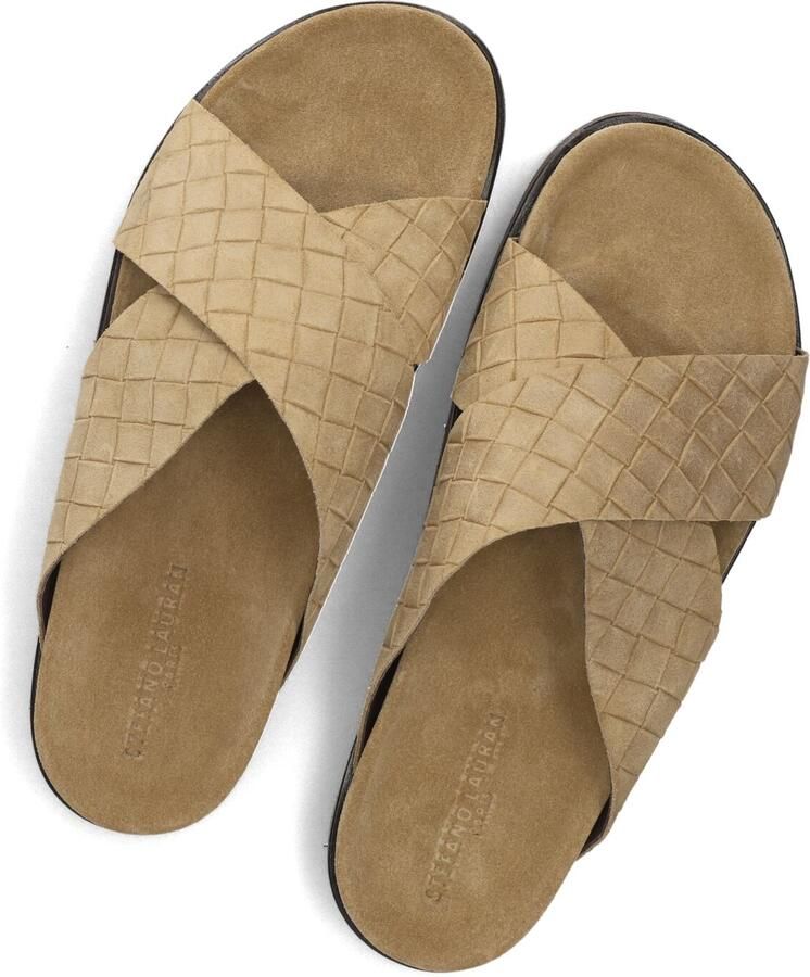 STEFANO LAURAN Slippers Heren 26001 Maat: 43 Materiaal: Suède Kleur: Camel