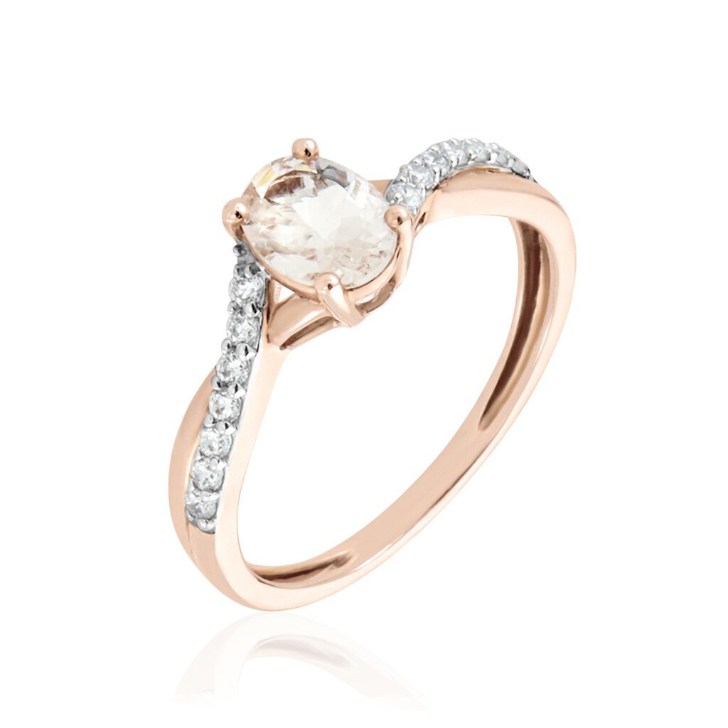 Bague Solitaire Or Rose Lisbet Morganite