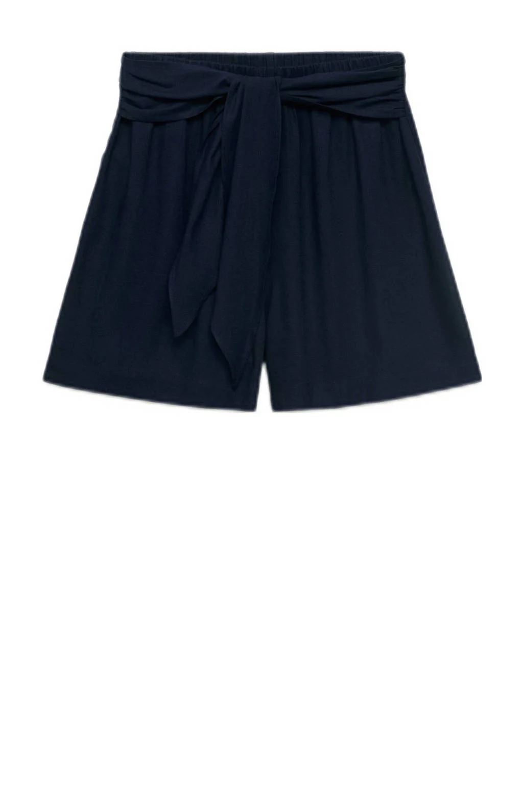 MANGO TEEN korte broek met linnen donkerblauw