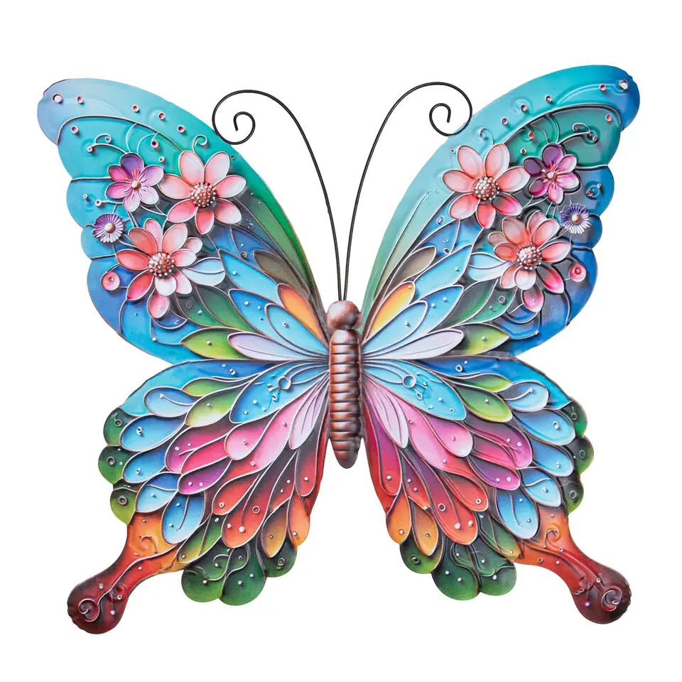 Anna's Collection Tuindecoratie vlinder - 46 x 50 cm - metaal