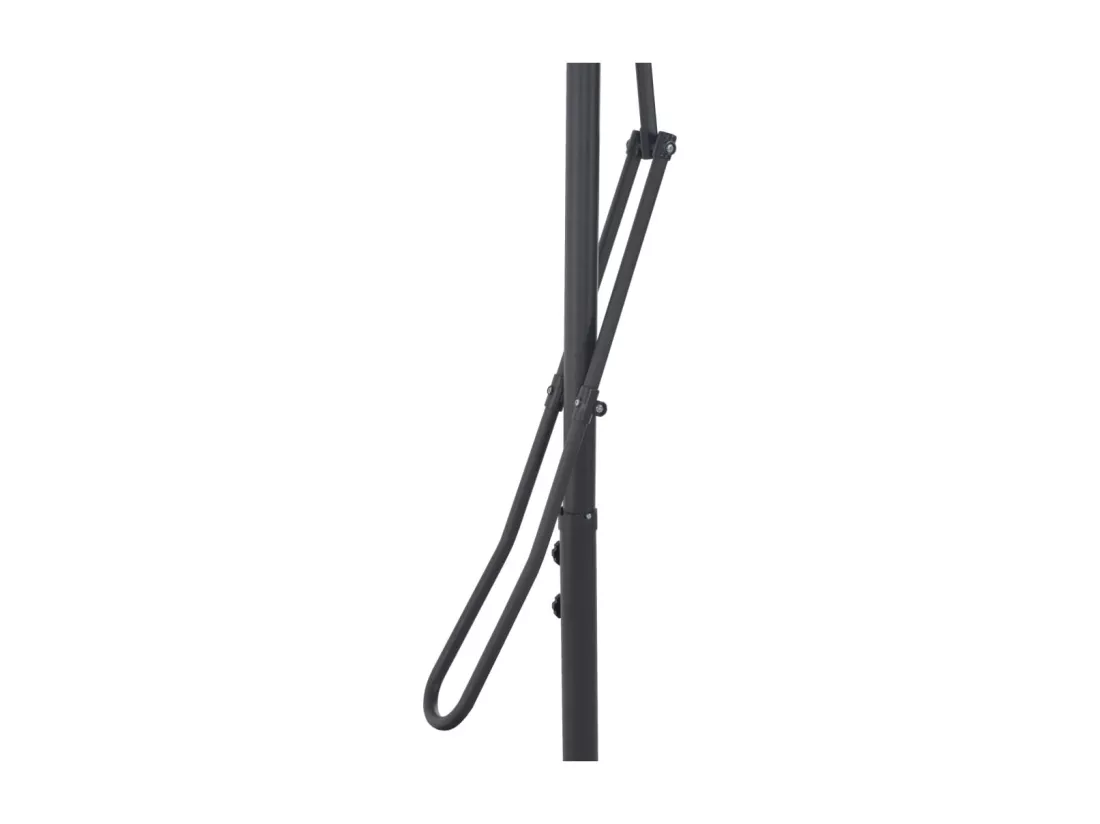 Parasol d'extérieur avec mât en acier 250 x 250 cm Anthracite
