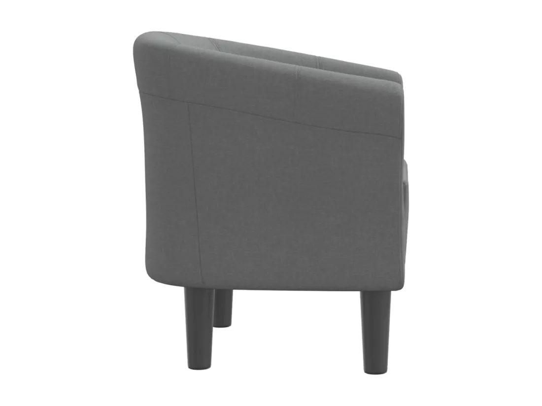 Chaise cabriolet gris foncé tissu