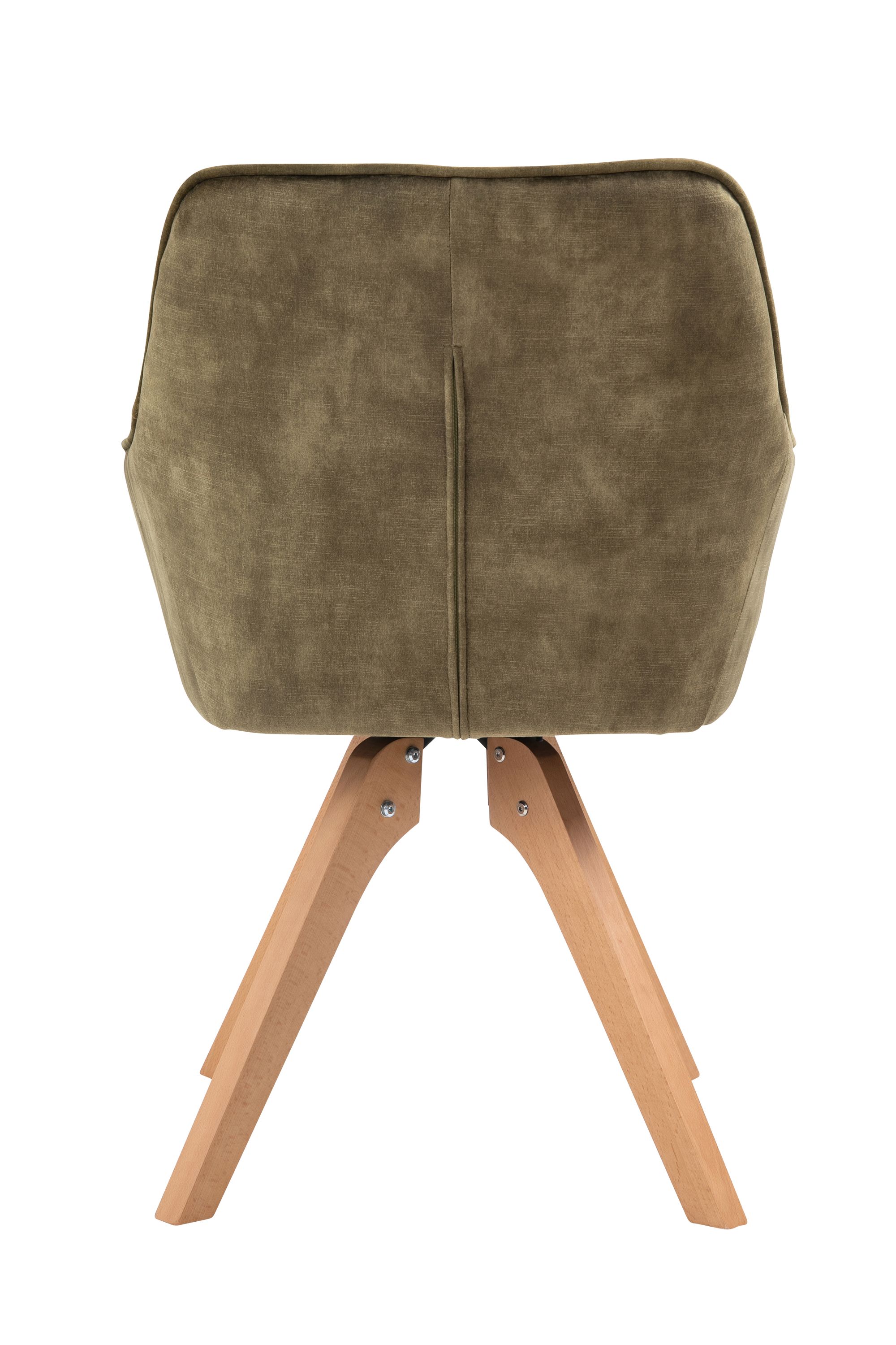 Armlehnstuhl Vintage Samtvelours grün Esszimmerstuhl Wohnzimmer Polster Stuhl