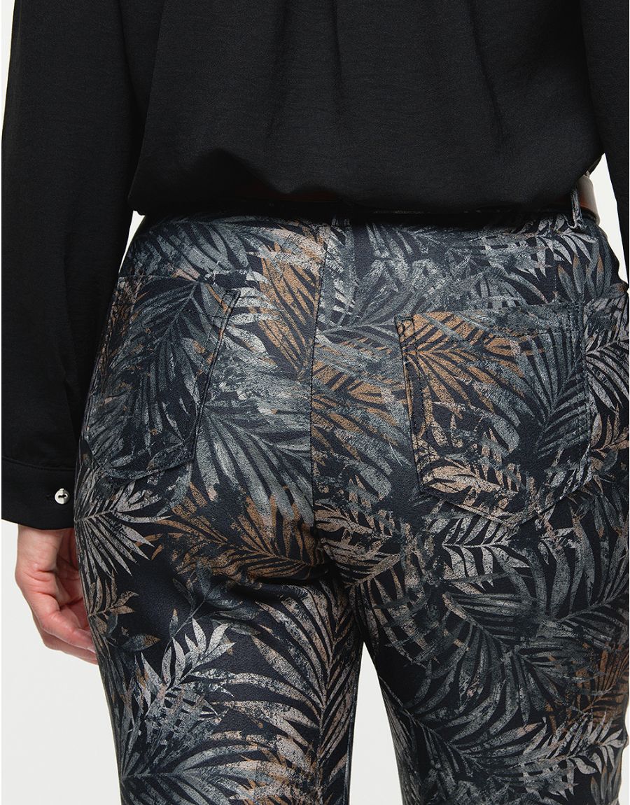 Pantalon imprimé feuilles