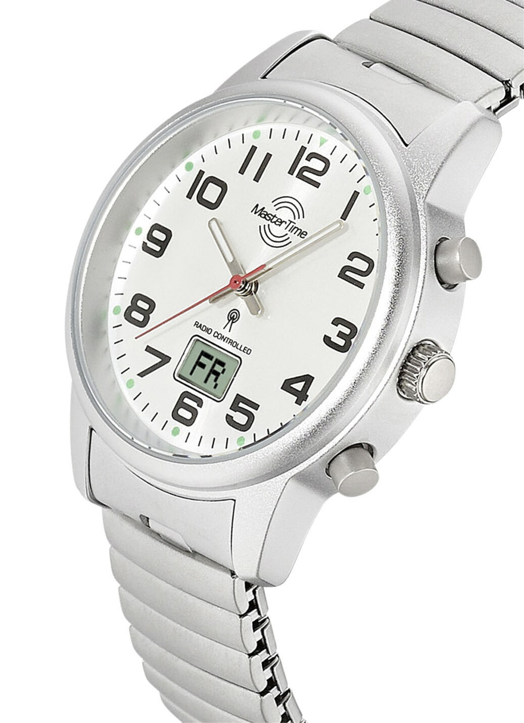 Master Time Funk-Damenuhr mit Edelstahlzugband