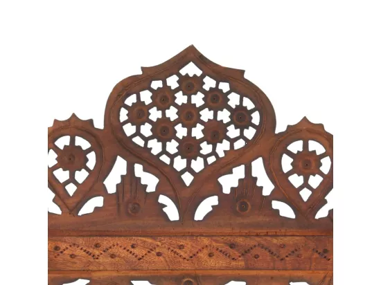 Cloison de séparation 3 panneaux Marron 120x165cm Bois manguier