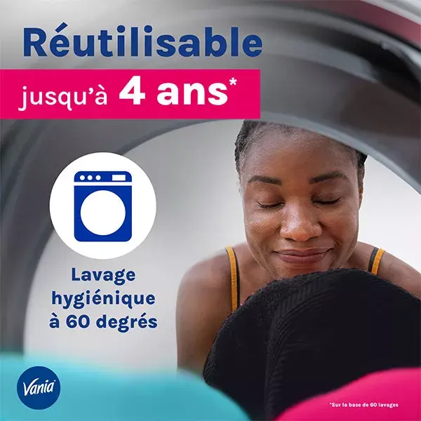 Calcinhas menstruais VANIA para fluxo intenso, tamanho PP/P