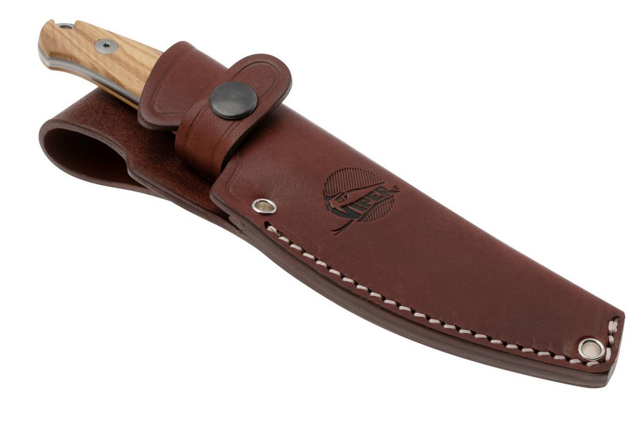 Viper Nordlys VT4046UL Satin, Olive Wood, vaststaand mes, Jens Anso design