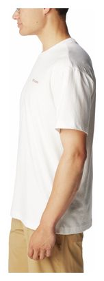 T-Shirt Manches Courtes Columbia Burnt Lake Blanc