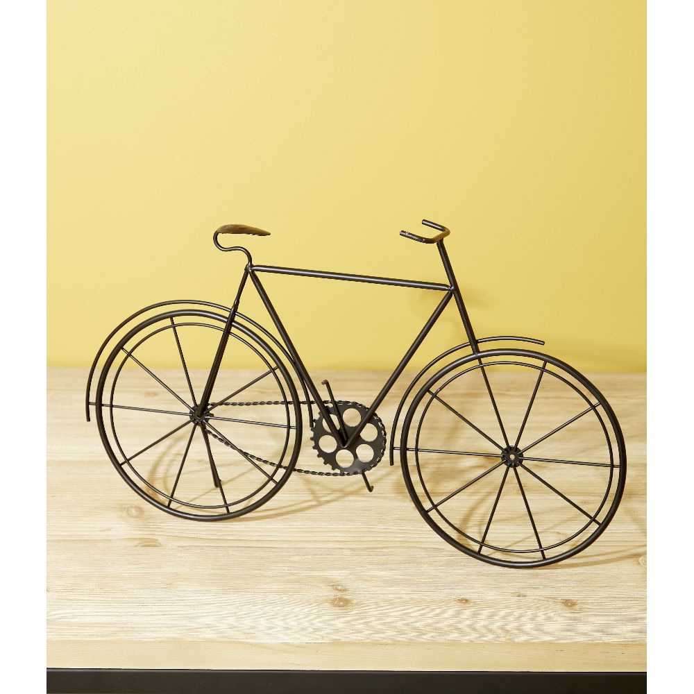 Vélo déco murale métal noir L50xH30cm