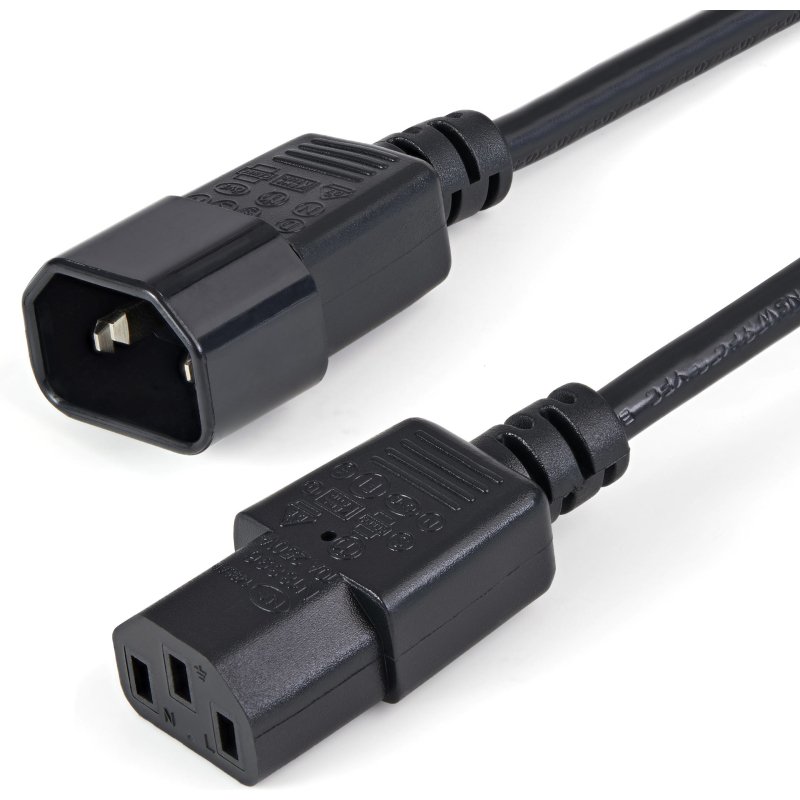 StarTech.com Câble / Cordon d'extension d'alimentation standard C13 vers C14 de 1m - Mâle / Femelle