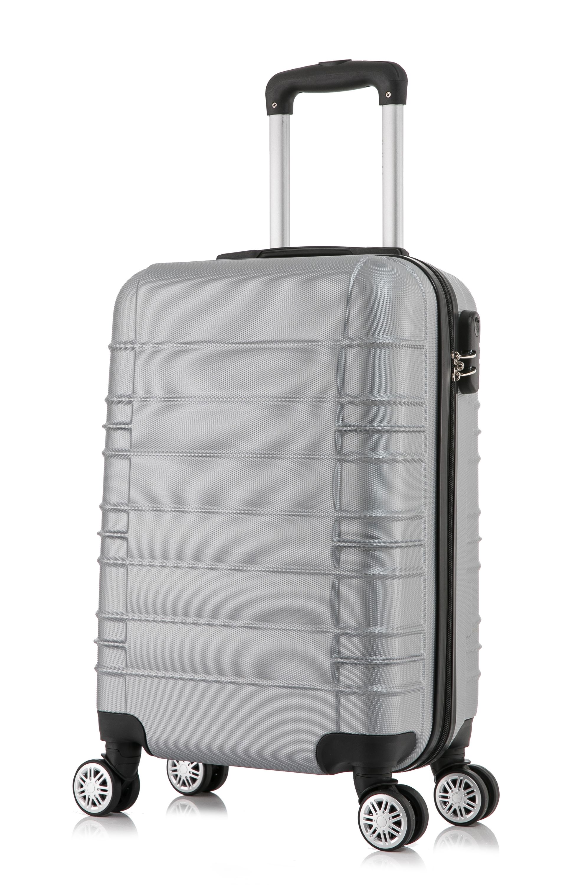 Reisekoffer Hartschalenkoffer AVA 5er Set silber