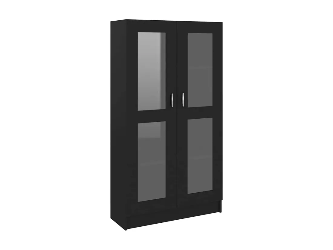 Armoire à vitrine Noir 82,5x30,5x150 cm Bois d'ingénierie