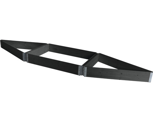 Modulair systeem voor verhoogde tuinbedden, palletframe, wanddikte 19 mm, 120 x 80 x 20 cm, antraciet