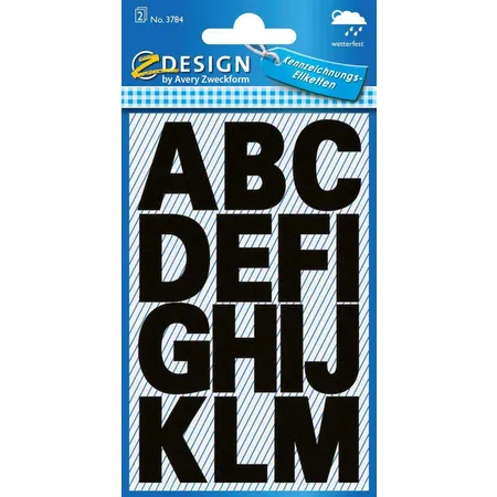 Avery Zweckform 3784, Buchstaben Etiketten, Buchstaben A-Z, 30 Aufkleber