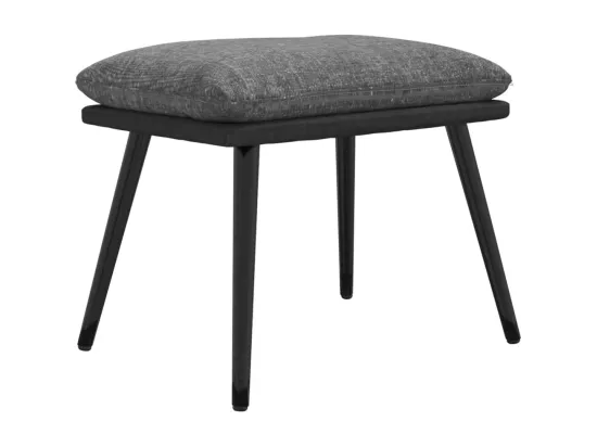 Repose-pied Gris clair 45x29,5x35 cm Tissu et similicuir