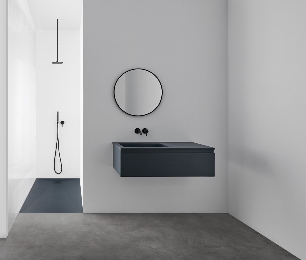 Resigres Zero douchebak 120x70cm antraciet mat composiet