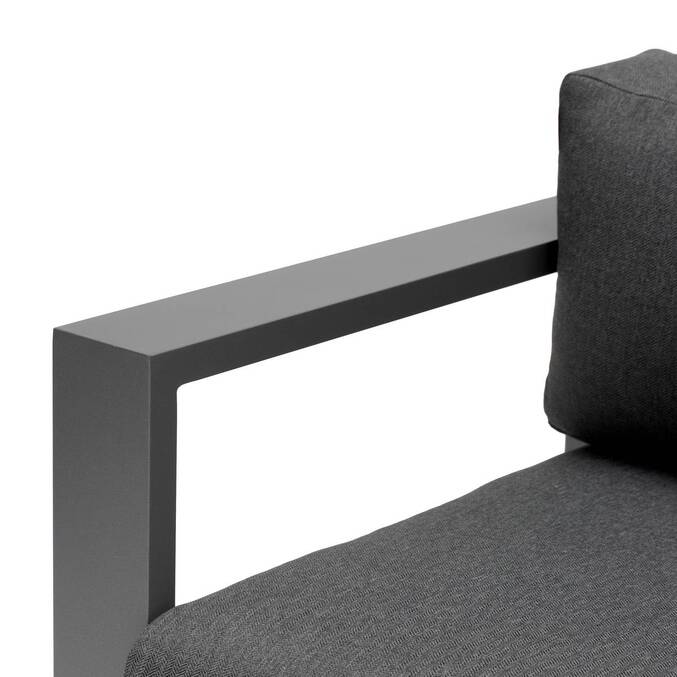 Canapé de jardin ALLURE Graphite & Gris zebrano