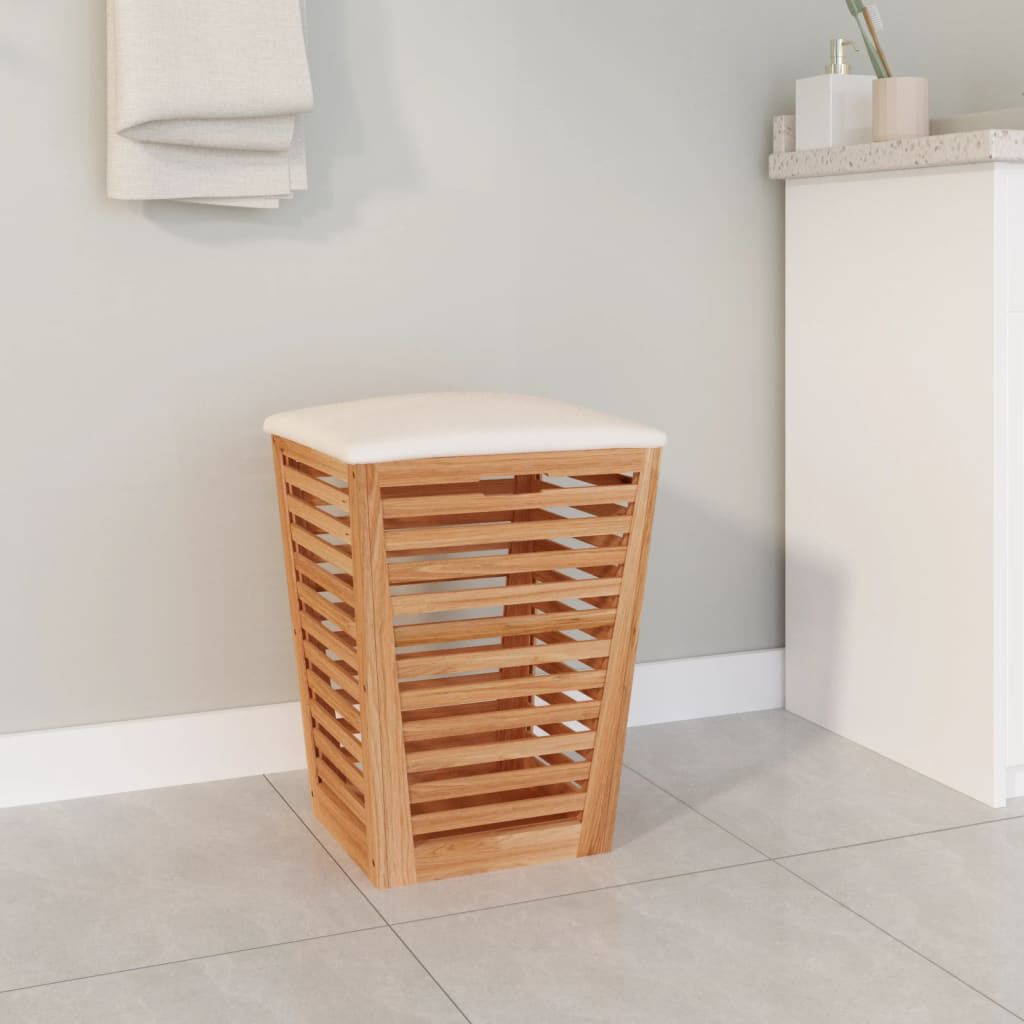 vidaXL Badkamerkruk 40,5x40,5x56 cm massief walnotenhout