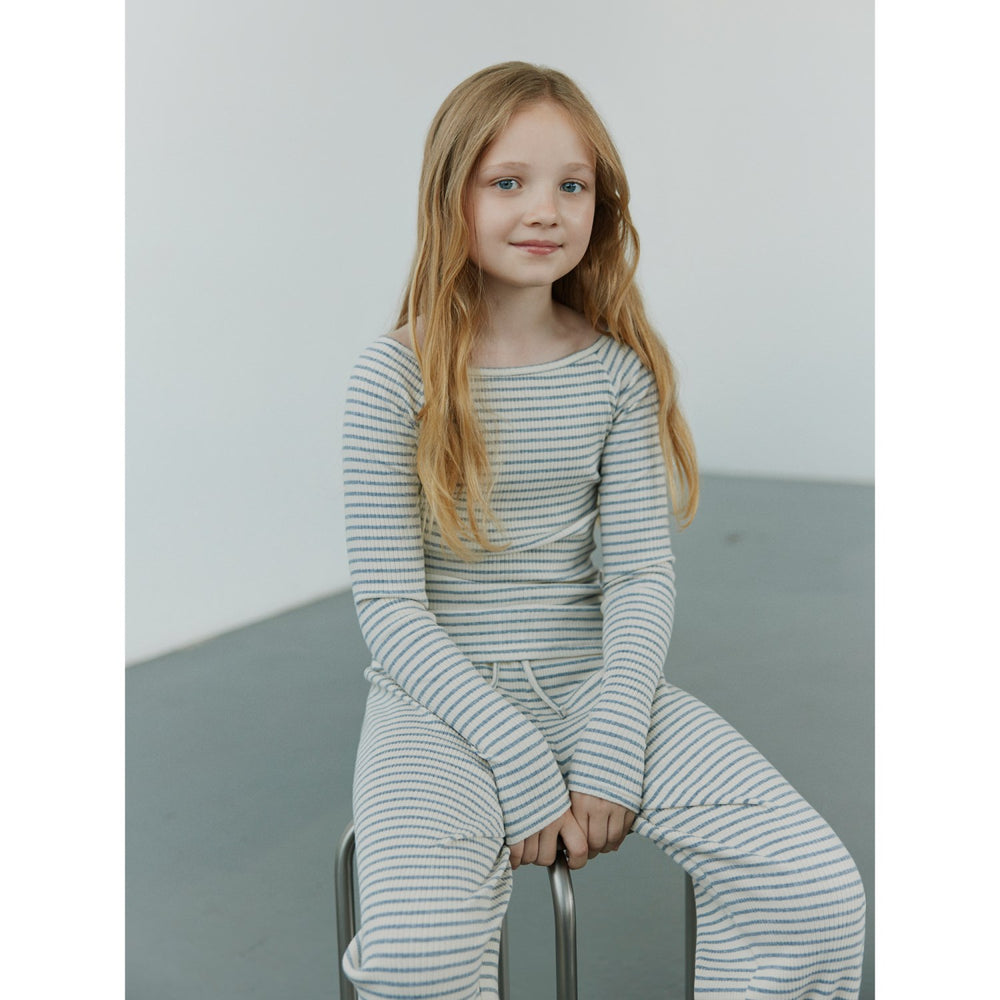 Køb Sofie Schnoor Grey Striped Abigalesy Jersey Bukser