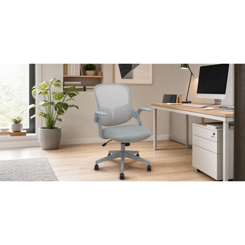 Chaise Opti544 dossier en maille assise 3D - Gris