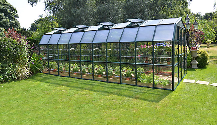 Serre en pvc et polycarbonate Palram Canopia Grand Gardener vert 8 x 20 m