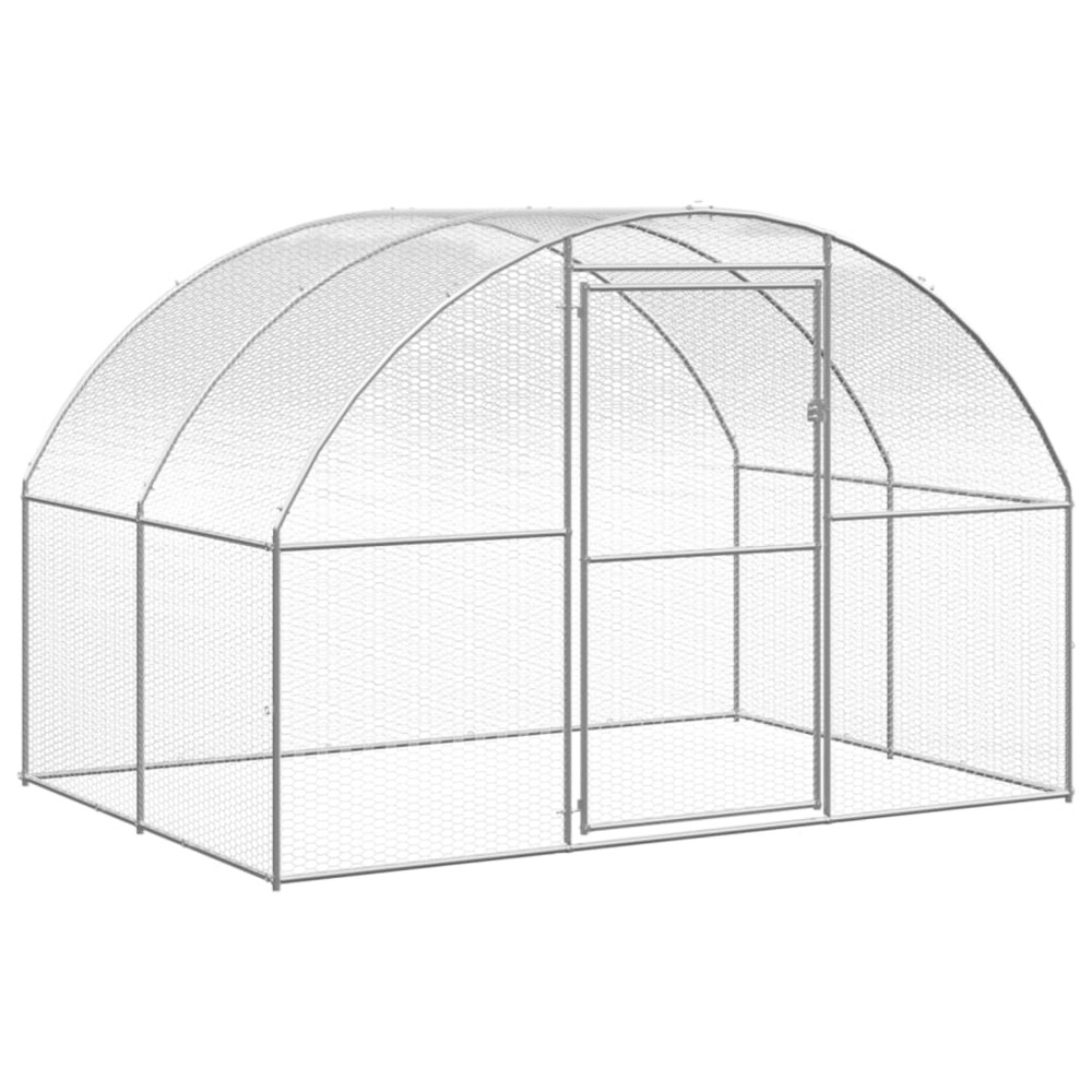 Poulailler d'extérieur 3x4x2 m acier galvanisé