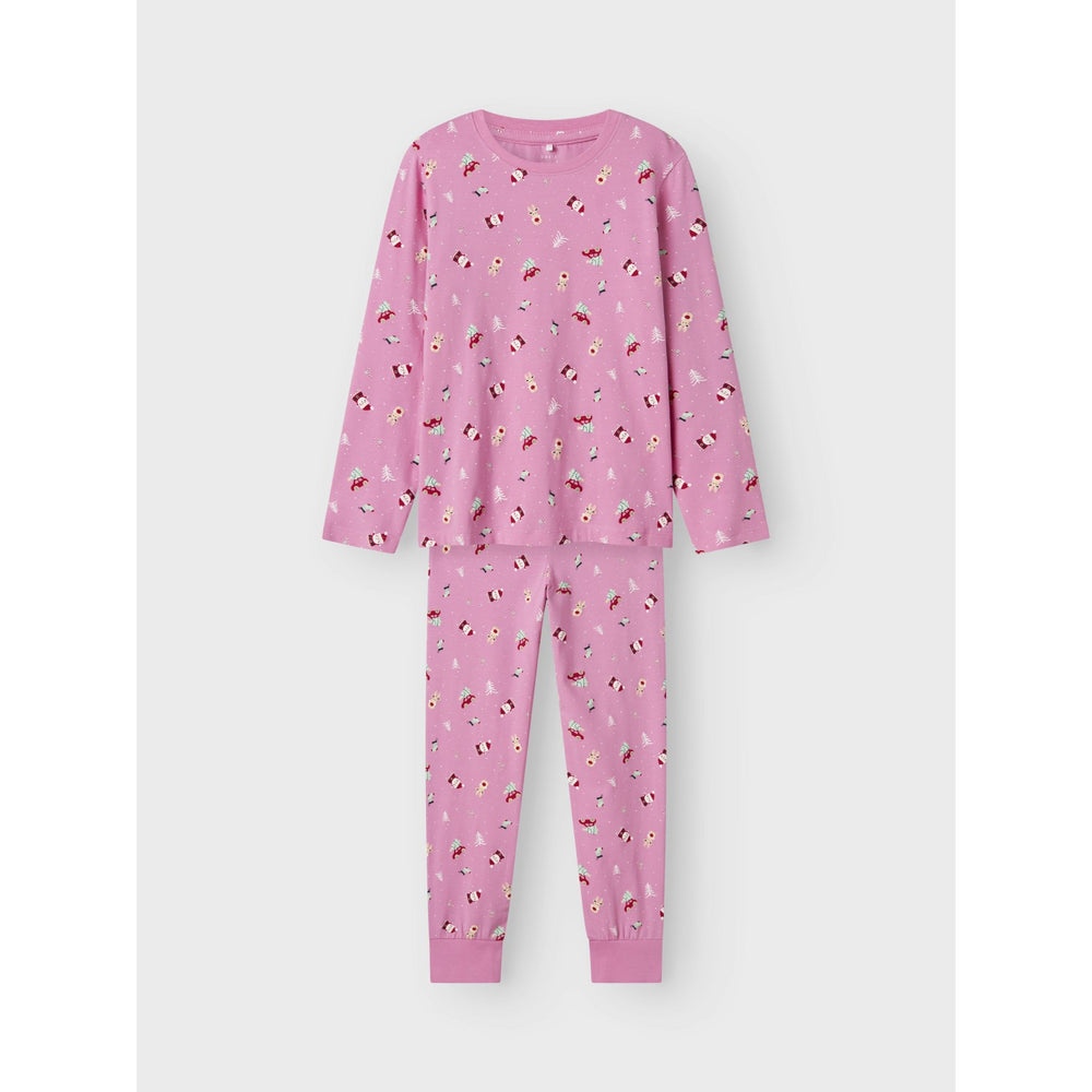 Køb Name It Jule Pyjamas Christmas Elements Fuchsia Pink