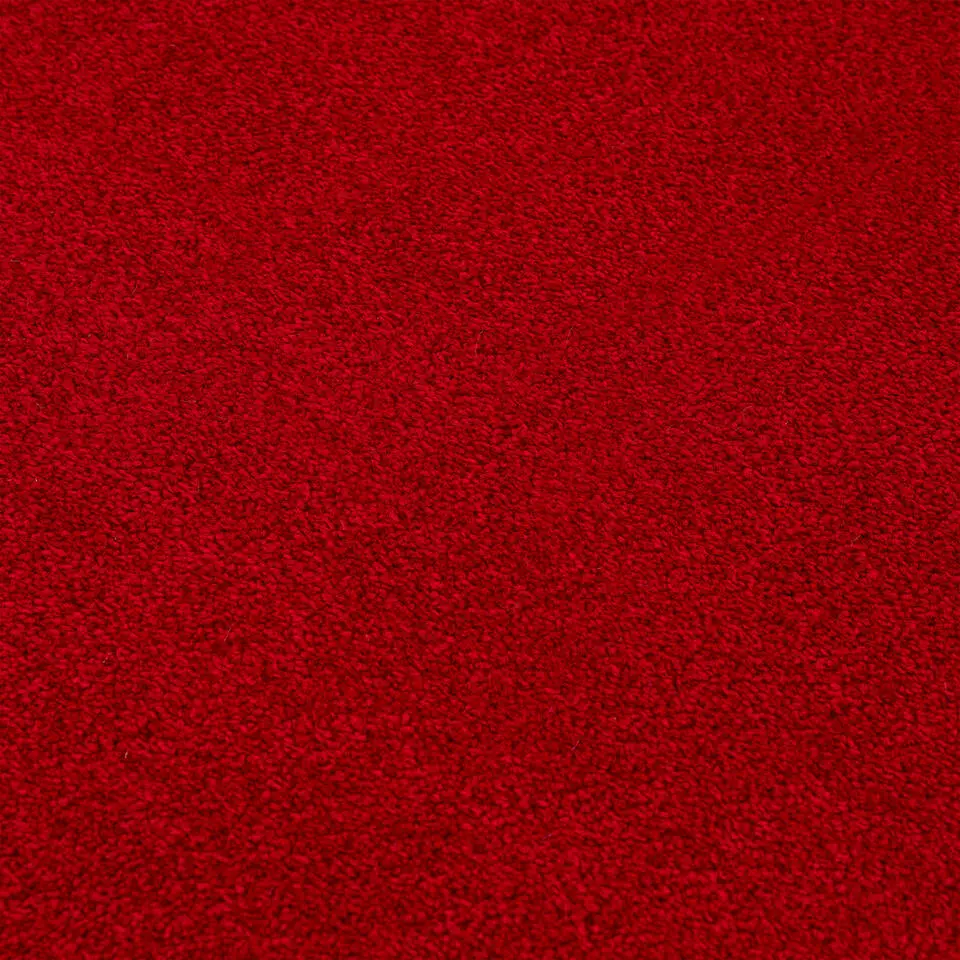 Uni Rond Effen Laagpolig Vloerkleed Modern Rood - 120 CM ROND