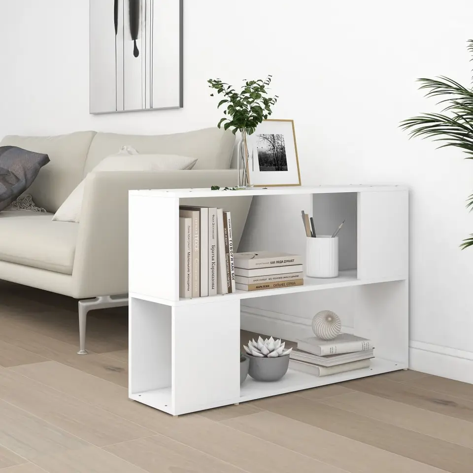 vidaXL - Boekenkast - Wit - Bewerkt hout - 100 x 24 x 63 cm