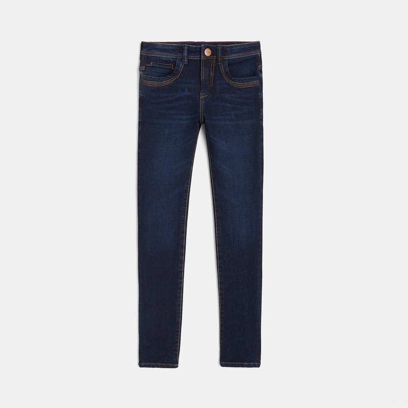 Jean skinny bi-stretch bleu garçon