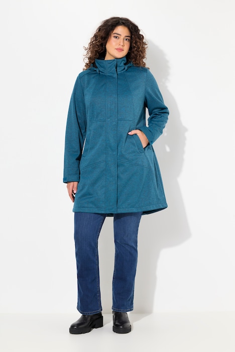 HYPRAR Softshelljacke, wasserabweisend, 2-Wege-Reißverschluss Kapuze