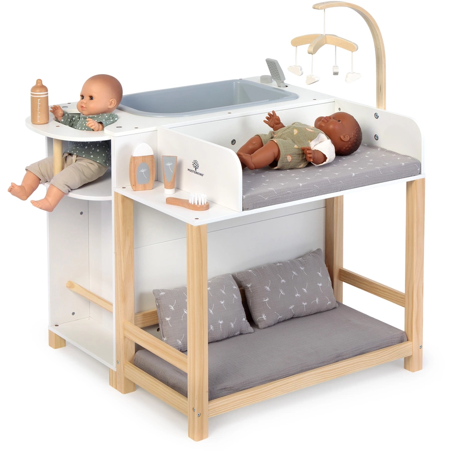 MUSTERKIND® Puppen-Center Viola weißnaturgrau