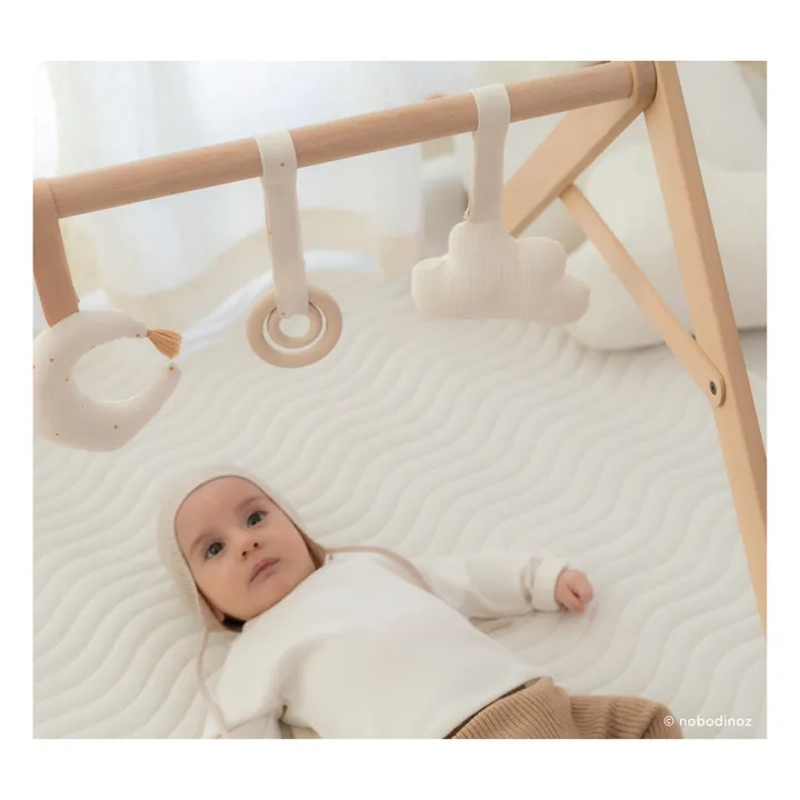 Nobodinoz Arche d'éveil en bois et ses jouets | Crème