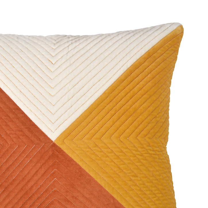 Coussin effet velours GoodHome Orozco 45 x 45 cm orange