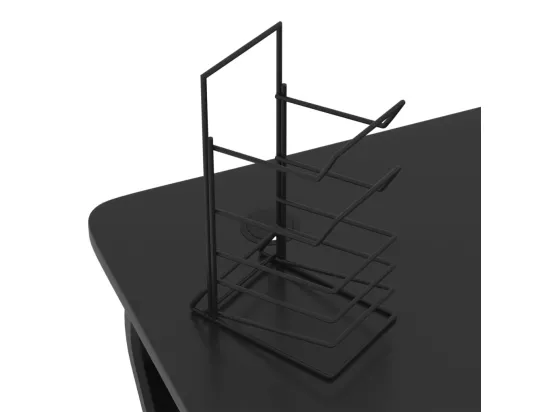 Bureau de jeu avec pieds en forme de ZZ Noir 90x60x75 cm