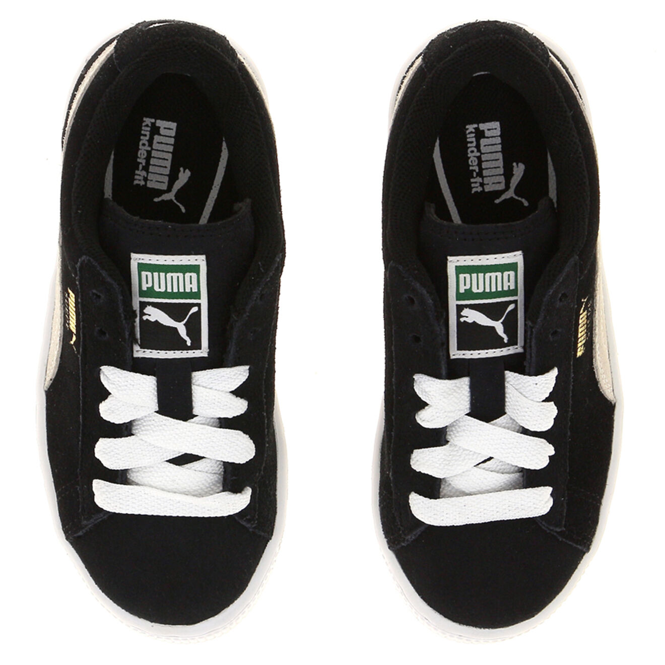 Puma Baskets en Velours de Cuir à lacets noires