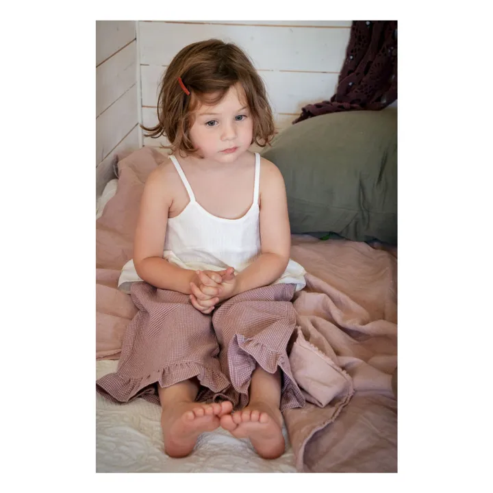 Lilinoa Top Florie Volants | Ecru