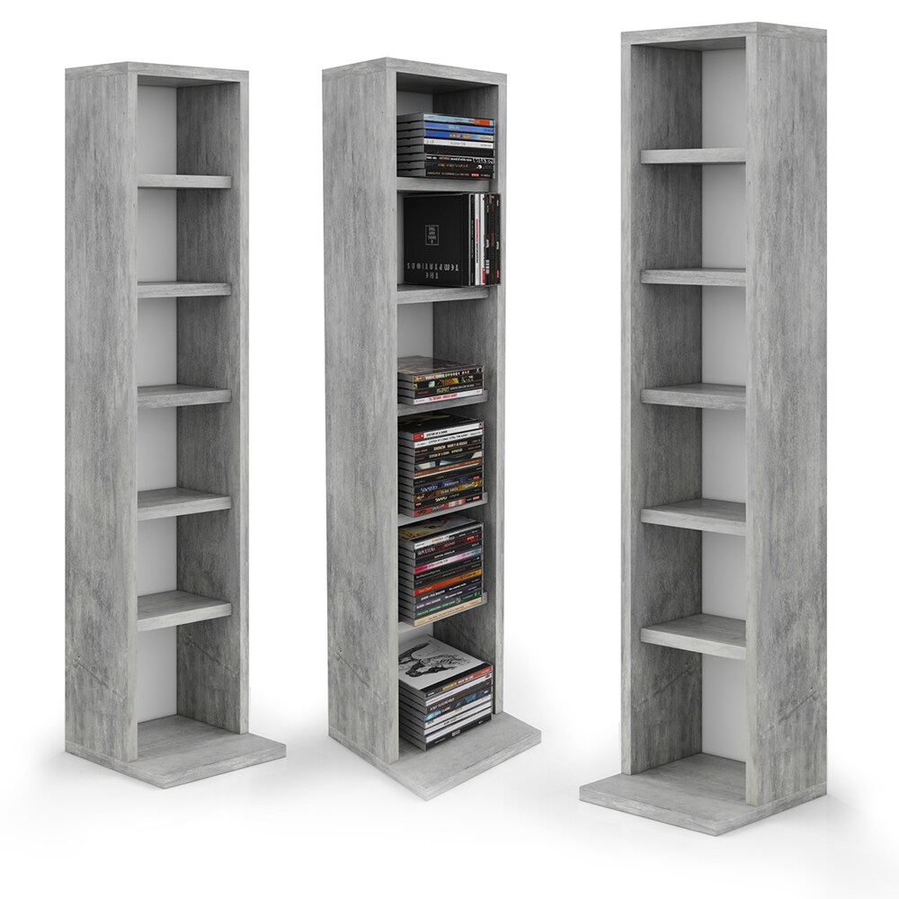 VICCO CD Regal DVD Ständer Beton Wandregal Hängeregal Bücherregal Büroregal