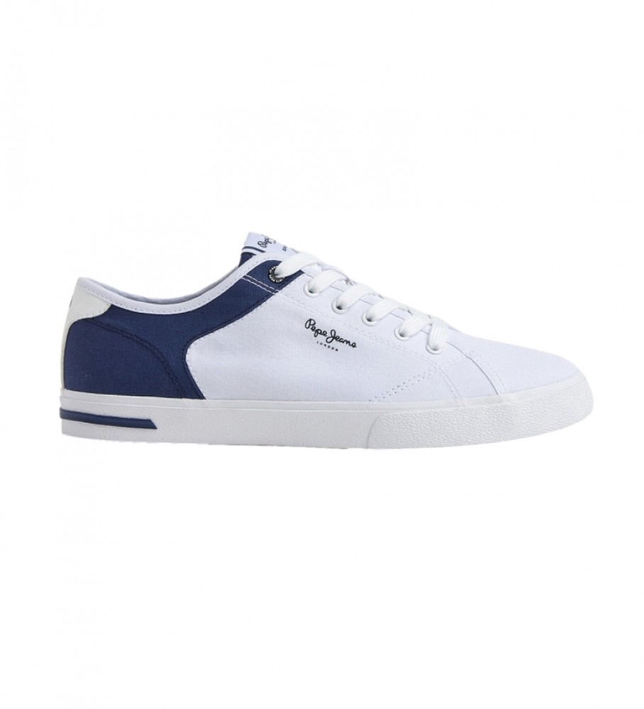 Tênis Pepe Jeans Kenton Road Basic, branco e azul