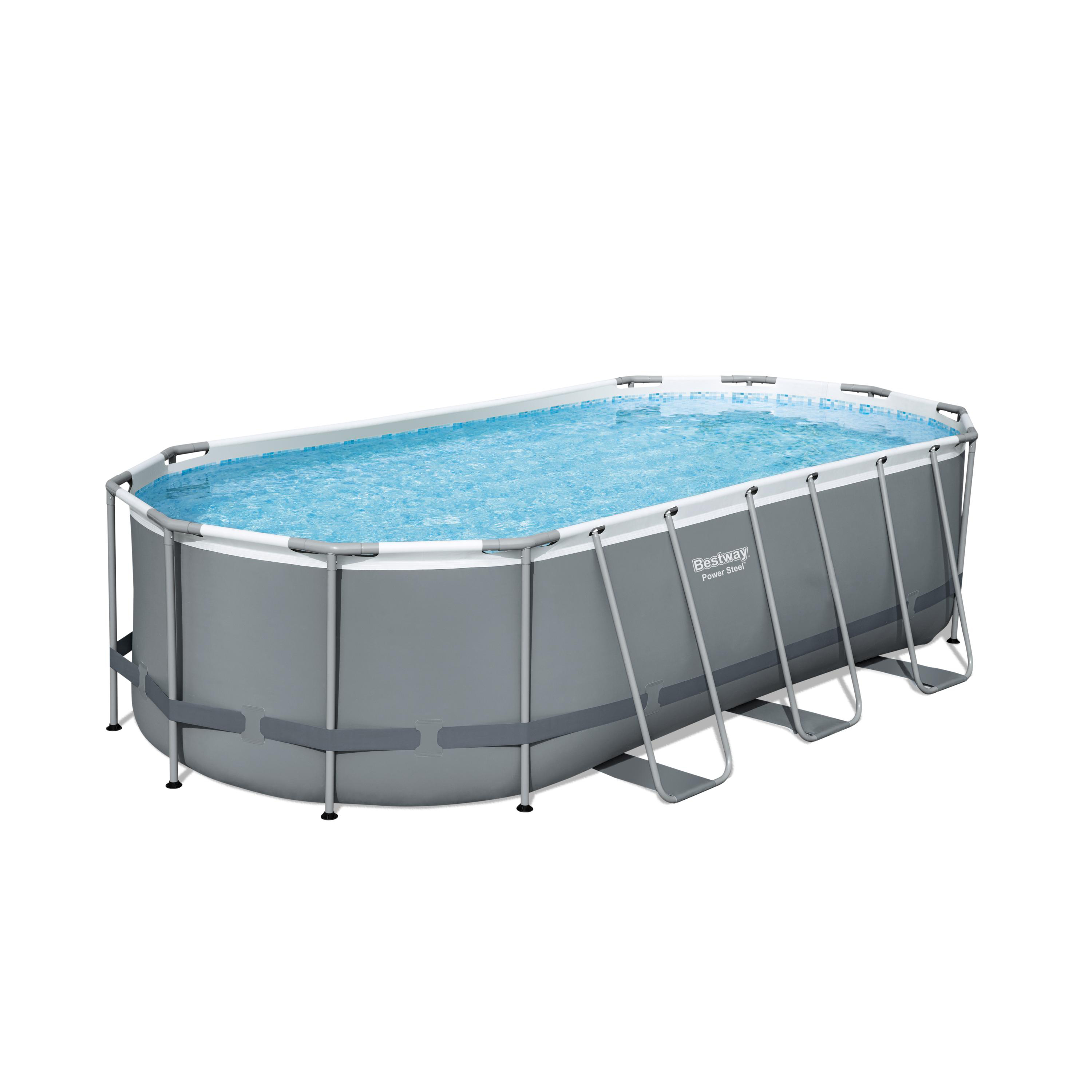 Bestway Pool Komplett-Set grau 549 x 274 x 122 cm