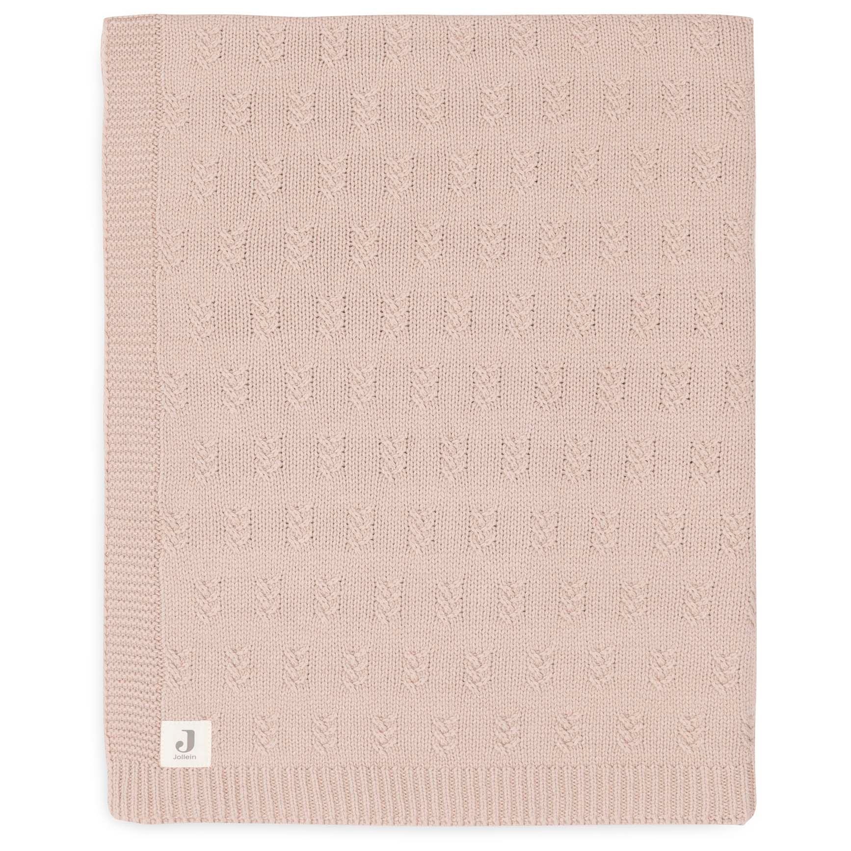 Jollein wiegdeken grain knit roze
