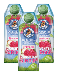 Cool Bear Framboos Appel Vruchtensiroop 3x750ML