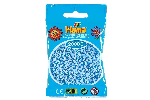 Hama mini perler 2000 stk. pastel isblå