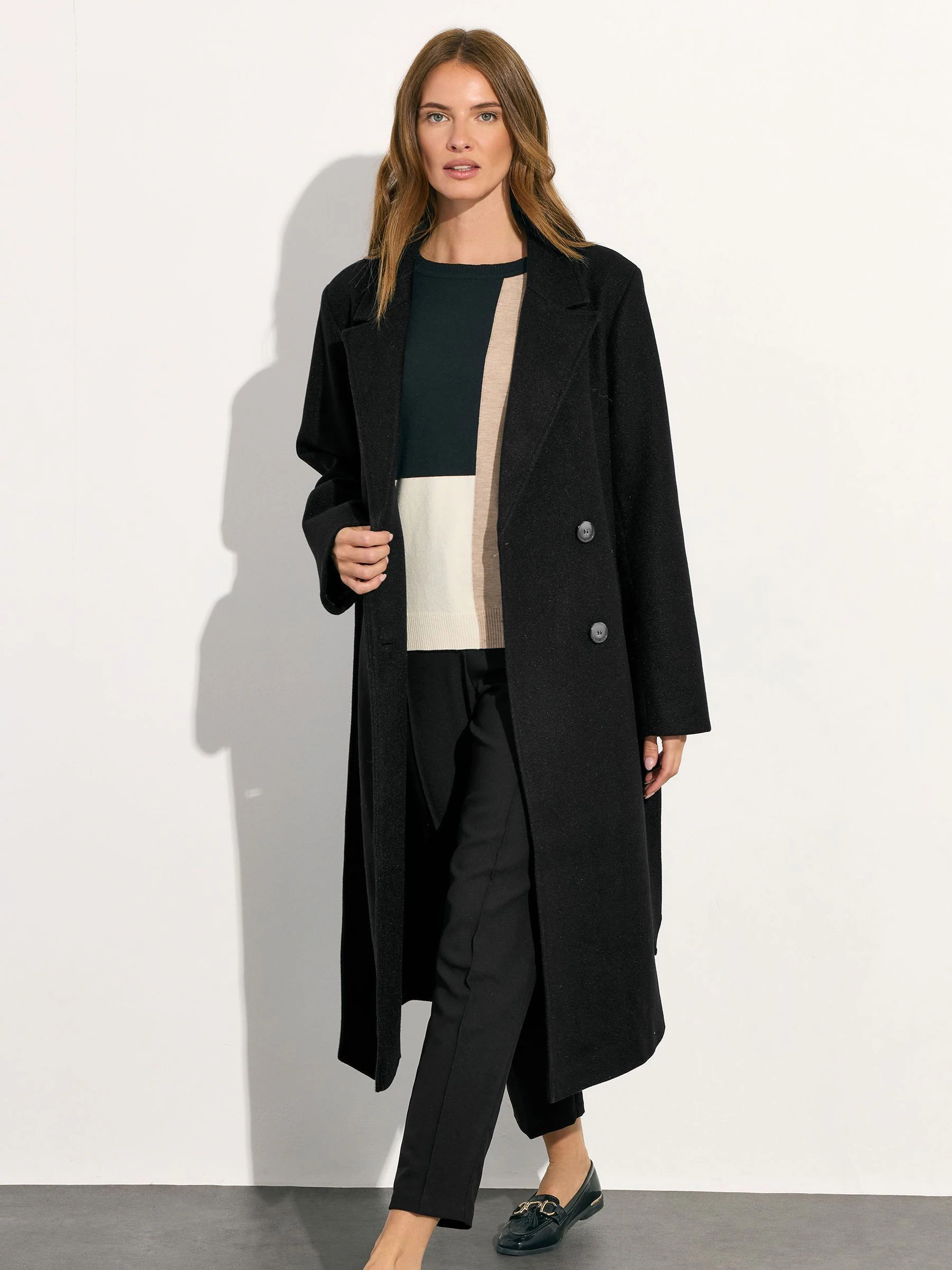 Zwart - M&Co Wrap Coat