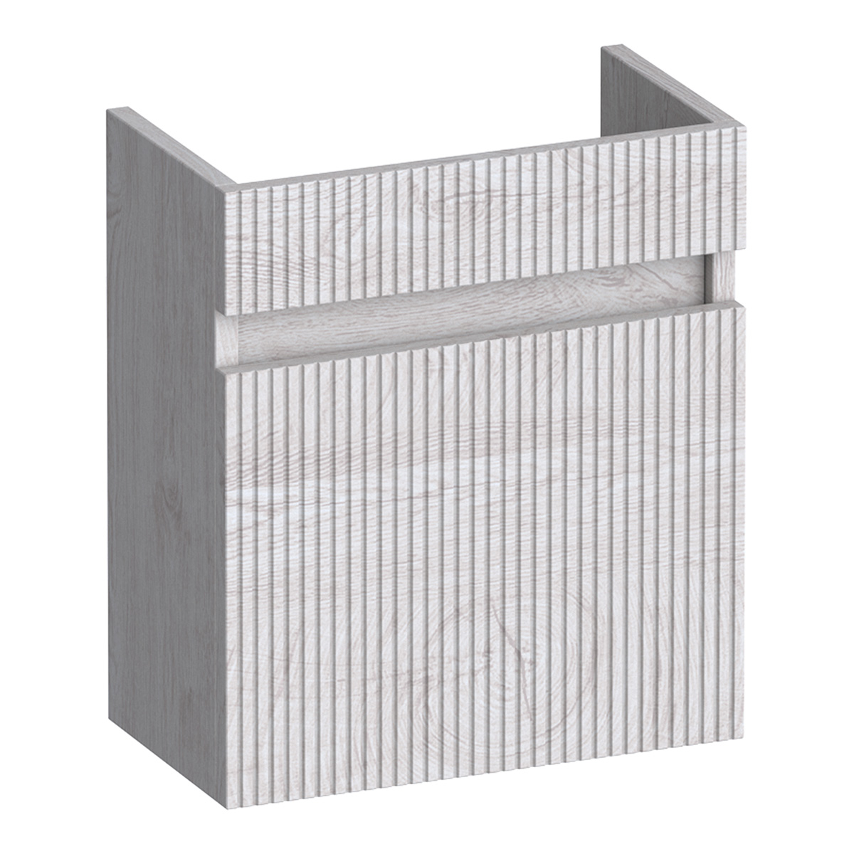 Brauer Joy Wavy fonteinkast met ribbelfront 40cm linksdraaiend forest seashell