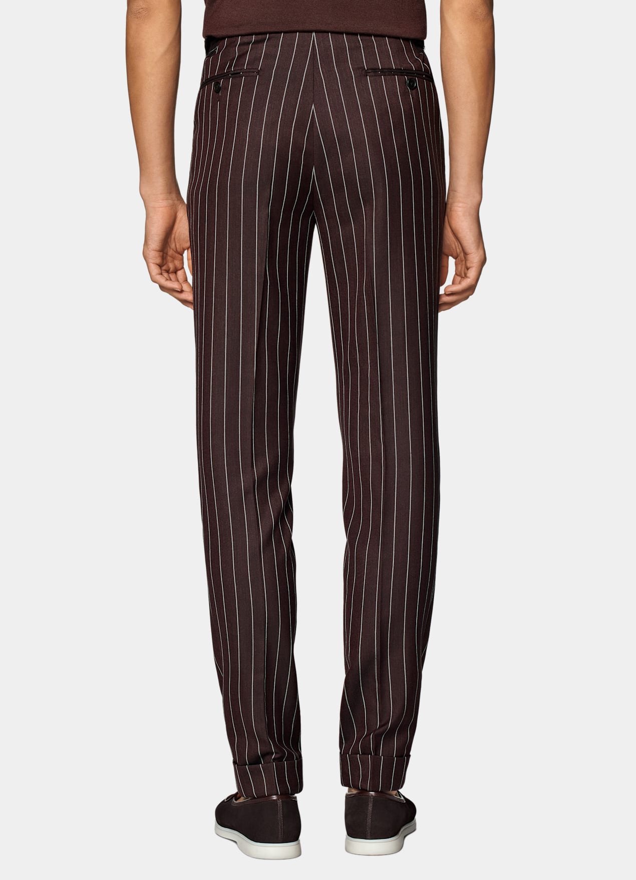 Costume Havana coupe Tailored bordeaux à rayures