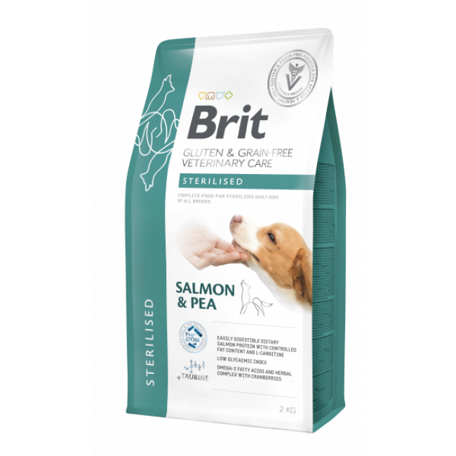 Brit Veterinary Diets Sterilised Grain Free Saumon et Pois pour chien stérilisé